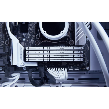 Kingston FURY Beast - DDR5 - module - 16 GB - DIMM 288-pin - 6400 MHz  /  PC5-51200 - CL32 - 1.4 V - unbuffered - on-die ECC - white - 21