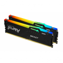 Kingston FURY Beast RGB - DDR5 - kit - 32 GB: 2 x 16 GB - DIMM 288-pin - 6800 MHz  /  PC5-54400 - CL34 - 1.4 V - unbuffered - on-die ECC - black