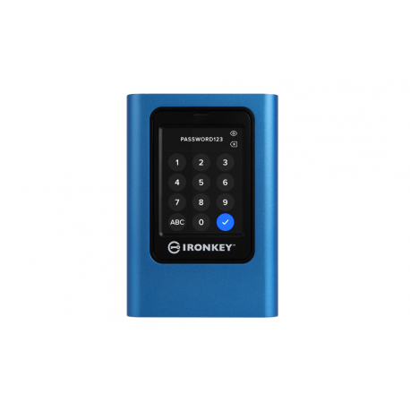 Kingston IronKey Vault Privacy 80 - SSD - encrypted - 3840 GB - external (portable) - USB 3.2 Gen 1 (USB-C connector) - FIPS 197, 256-bit AES-XTS - TAA Compliant - 1