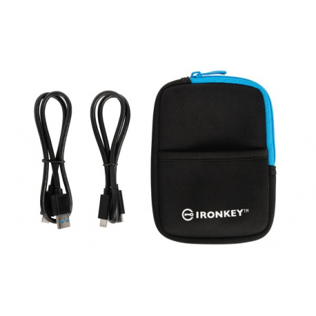 Kingston IronKey Vault Privacy 80 - SSD - encrypted - 3840 GB - external (portable) - USB 3.2 Gen 1 (USB-C connector) - FIPS 197, 256-bit AES-XTS - TAA Compliant - 12