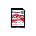 Kingston Canvas React Plus - Flash memory card - 256 GB - Video Class V60 / UHS-II U3 / Class10 - SDXC UHS-II