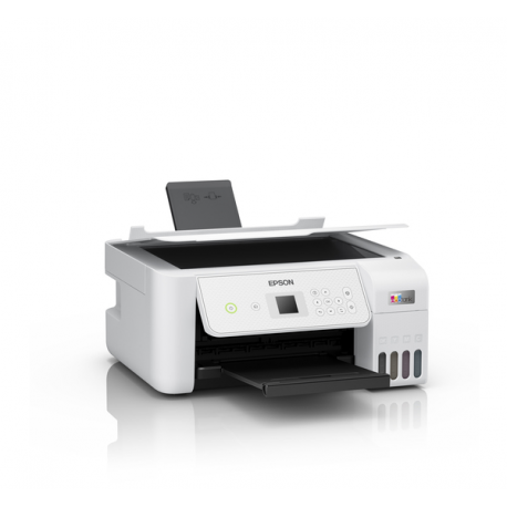 Epson EcoTank ET-2876 - Multifunction printer - colour - ink-jet - ITS - A4 (media) - up to 10 ppm (printing) - 100 sheets - USB, Wi-Fi - white - 14