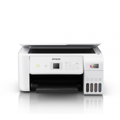 Epson EcoTank ET-2876 - Multifunction printer - colour - ink-jet - ITS - A4 (media) - up to 10 ppm (printing) - 100 sheets - USB, Wi-Fi - white - 20