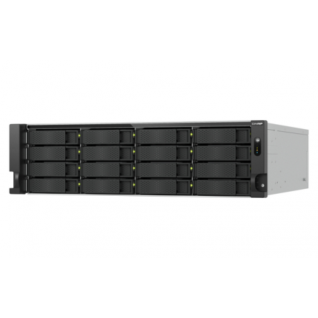 QNAP TS-H1677XU-RP - NAS server - 16 bays - rack-mountable - SATA 6Gb / s - RAID RAID 0, 1, 5, 6, 10, 50, JBOD, 60 - RAM 32 GB - Gigabit Ethernet  /  2.5 Gigabit Ethernet  /  5 Gigabit Ethernet  /  10 Gigabit Ethernet - iSCSI support - 3U - 4