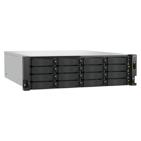 QNAP TS-H1677XU-RP - NAS server - 16 bays - rack-mountable - SATA 6Gb / s - RAID RAID 0, 1, 5, 6, 10, 50, JBOD, 60 - RAM 32 GB - Gigabit Ethernet  /  2.5 Gigabit Ethernet  /  5 Gigabit Ethernet  /  10 Gigabit Ethernet - iSCSI support - 3U - 9