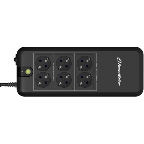 PowerWalker VFD 600 APFC - UPS - AC 220/230/240 V - 300 Watt - 600 VA - 5 Ah - output connectors: 6 - black - 5