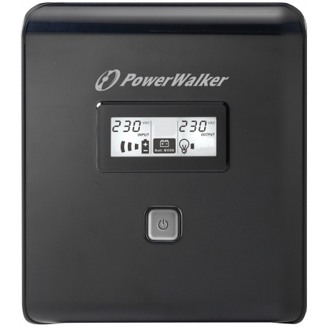 PowerWalker VI 1000 LCD - UPS - AC 220/230/240 V - 600 Watt - 1000 VA - 7 Ah - USB - output connectors: 4 - black - 7