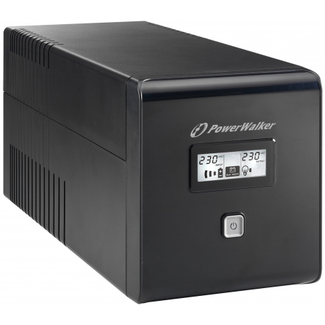PowerWalker VI 1000 LCD - UPS - AC 220/230/240 V - 600 Watt - 1000 VA - 7 Ah - USB - output connectors: 4 - black - 8
