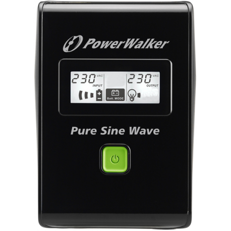 PowerWalker VI 800 SW - UPS - AC 220 / 230 / 240 V - 480 Watt - 800 VA 9 Ah - USB - output connectors: 3 - black - 4
