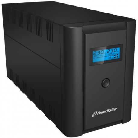 PowerWalker VI 2200 LCD / IEC - UPS - AC 230 V - 1200 Watt - 2200 VA - 9 Ah - USB - output connectors: 6 - black - 7