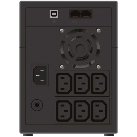 PowerWalker VI 2200 LCD / IEC - UPS - AC 230 V - 1200 Watt - 2200 VA - 9 Ah - USB - output connectors: 6 - black - 9