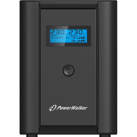 PowerWalker VI 1200 LCD - UPS - AC 230 V - 600 Watt - 1200 VA - 7 Ah - USB - output connectors: 4 - black - 6