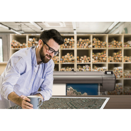 HP DesignJet Z6 PostScript - 44" large-format printer - colour - ink-jet - Roll (111.8 cm) - 2400 x 1200 dpi - up to 1.1 min / page (mono) / up to 1.1 min / page (colour) - capacity: 1 roll - Gigabit LAN, USB host - cutter - 34