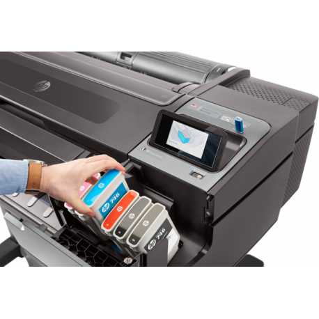 HP DesignJet Z6 PostScript - 24" large-format printer - colour - ink-jet - Roll (61 cm) - 2400 x 1200 dpi - up to 1.4 min / page (mono)  /  up to 1.4 min / page (colour) - capacity: 1 roll - Gigabit LAN, USB host - cutter - 19