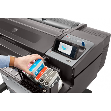 HP DesignJet Z6dr PostScript with V-Trimmer - 44" large-format printer - colour - ink-jet - Roll (111.8 cm) - 2400 x 1200 dpi - up to 1.1 min / page (mono) / up to 1.1 min / page (colour) - Gigabit LAN, USB host - cutter - 21