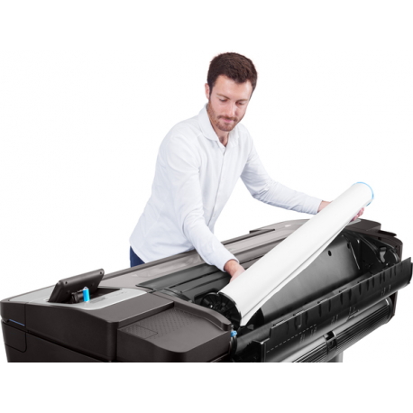 HP DesignJet T1700dr - 44" large-format printer - colour - ink-jet - 1118 x 1676 mm - 2400 x 1200 dpi - up to 0.55 min / page - Gigabit LAN, USB host - cutter - 11