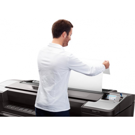 HP DesignJet T1700 - 44" large-format printer - colour - ink-jet - 1118 x 1676 mm - 2400 x 1200 dpi - up to 0.55 min / page - Gigabit LAN, USB host - cutter - 27