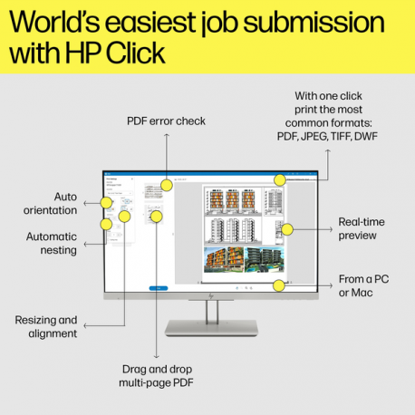 HP DesignJet T2600 PostScript - 36" multifunction printer - colour - ink-jet - 914 x 8000 mm, 610 x 15000 mm (original) - Roll (91.4 cm x 91.4 m), 914 x 1219 mm (media) - up to 0.32 min / page (printing) - 1 roll - Gigabit LAN - 7