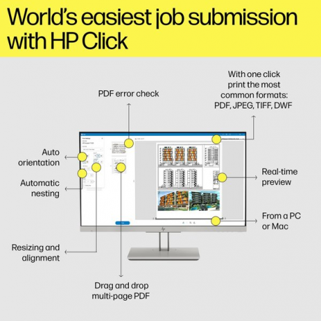 HP DesignJet T1600 - 36" large-format printer - colour - ink-jet - Roll (91.4 cm x 91.4 m), 914 x 1219 mm - 2400 x 1200 dpi - up to 3 ppm (mono) / up to 3 ppm (colour) - capacity: 1 roll - Gigabit LAN - cutter - 5