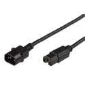 MicroConnect - Power cable - IEC 60320 C15 to IEC 60320 C14 - 2 m - black