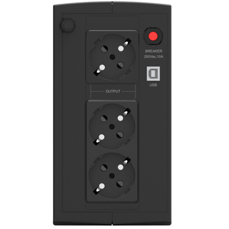 PowerWalker Basic VI 1000 SB - UPS - AC 162-290 V - 600 Watt - 1000 VA - 5 Ah - USB - output connectors: 3 - 5