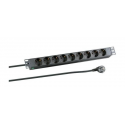 MicroConnect - Power distribution strip (rack-mountable) - 4000 Watt - input: power - output connectors: 8 (CEE 7/4) - 1U - 19" - 3 m cord