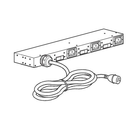 APC Basic Rack PDU AP6038A - Power distribution unit (rack-mountable) - AC 200-240 V - input: IEC 60309 63A - output connectors: 3 (IEC 60320 C19 16A) - 3.65 m cord - for P / N: SCL400RMJ1U, SCL500RMI1UC, SCL500RMI1UNC, SMTL1000RMI2UC, SMTL750RMI2UC - 2