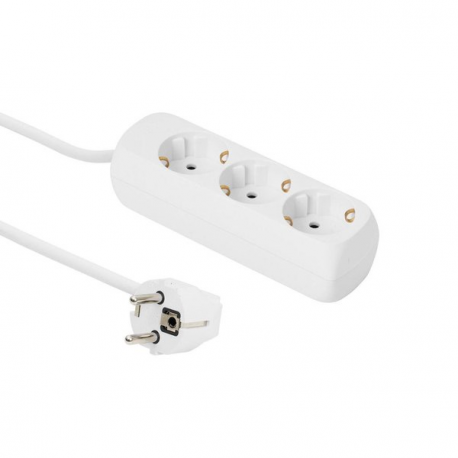 3-way Schuko Socket 3M White - 0