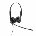 Jabra BIZ 1100 Duo - Headset - on-ear - wired - 3.5 mm jack - black - academic - Zoom Certified, Certified for Microsoft Teams