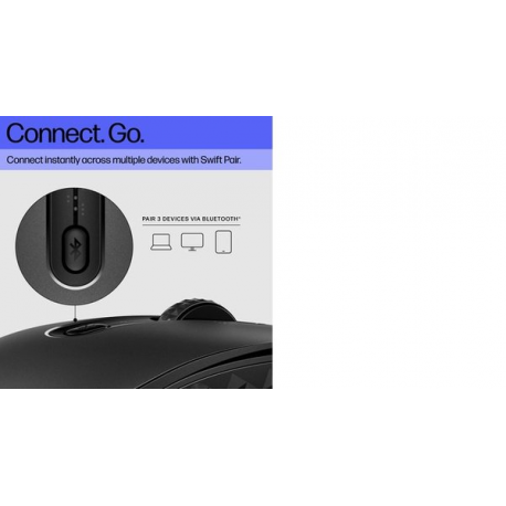 HP 695 - Mouse - Qi-Charging - 7 buttons - wireless - Bluetooth - black - 3