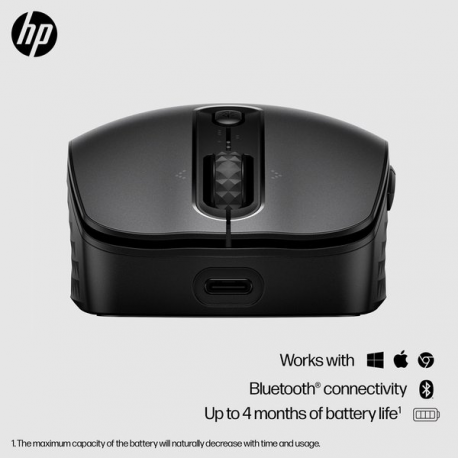 HP 695 - Mouse - Qi-Charging - 7 buttons - wireless - Bluetooth - black - 8