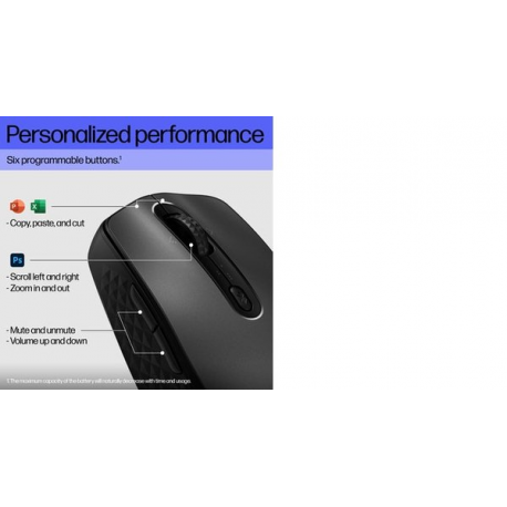 HP 695 - Mouse - Qi-Charging - 7 buttons - wireless - Bluetooth - black - 11