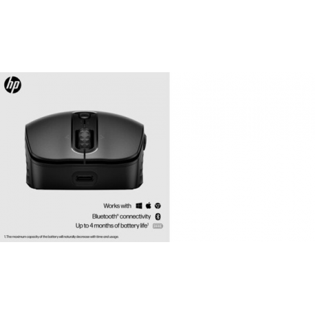 HP 695 - Mouse - Qi-Charging - 7 buttons - wireless - Bluetooth - black - 12