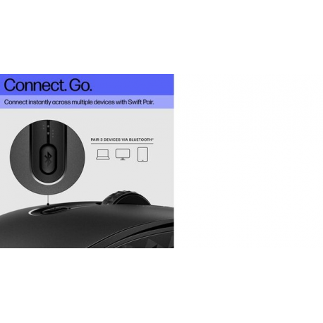 HP 695 - Mouse - Qi-Charging - 7 buttons - wireless - Bluetooth - black - 27