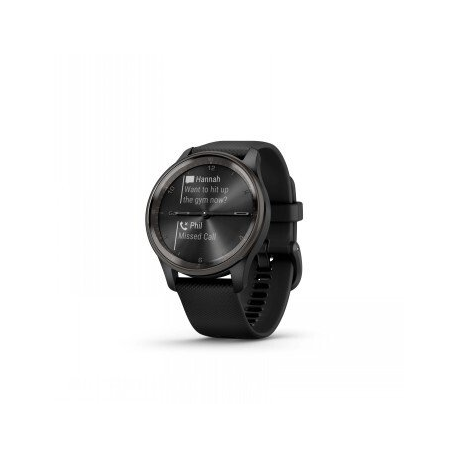 Garmin vívomove Trend - 40 mm - black - smart watch with band - silicone - wrist size: 125-190 mm - monochrome - Bluetooth, ANT+ - 28.3 g - 3