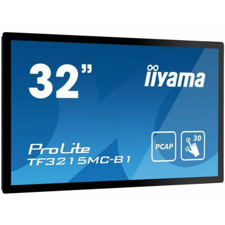 iiyama ProLite TF3215MC-B2 - LCD monitor - 31.5" - open frame - touchscreen - 1920 x 1080 Full HD (1080p) - VA - 500 cd / m² - 3000:1 - 8 ms - HDMI, VGA, DisplayPort - black - 0