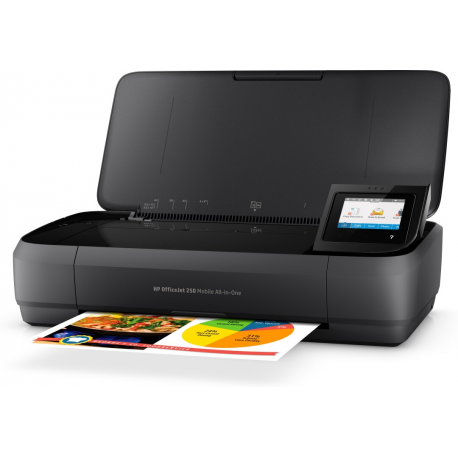 HP Officejet 250 Mobile All-in-One - Multifunction printer - colour - ink-jet - Legal (216 x 356 mm) (original) - A4 / Legal (media) - up to 8 ppm (copying) - up to 10 ppm (printing) - 50 sheets - USB 2.0, Wi-Fi(n), USB 2.0 host, Bluetooth - 6