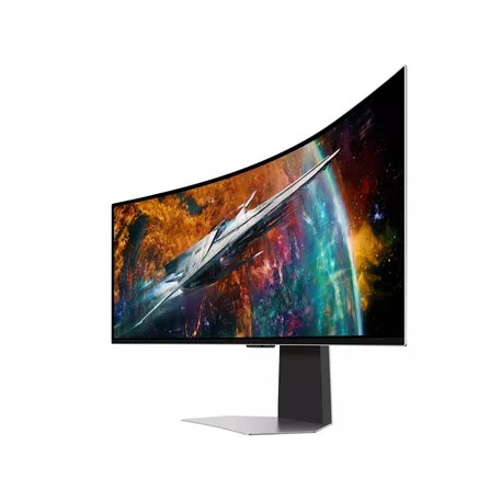 Samsung Odyssey OLED G9 S49CG954SU - G95SC Series - OLED monitor - Smart - gaming - curved - 49" - 5120 x 1440 UWQHD @ 240 Hz - 250 cd / m² - 1000000:1 - DisplayHDR 400 True Black - 0.03 ms - 2xUSB-C, Mini DisplayPort, Micro HDMI, HDMI - speakers - silver - 3