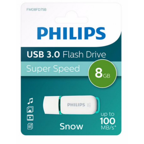 Philips FM08FD75B Snow edition 3.0 - USB flash drive - 8 GB - USB 3.0 - 1