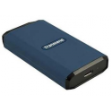 Transcend ESD410C - SSD - encrypted - 1 TB - external (portable) - USB (USB-C connector) - 256-bit AES - dark blue