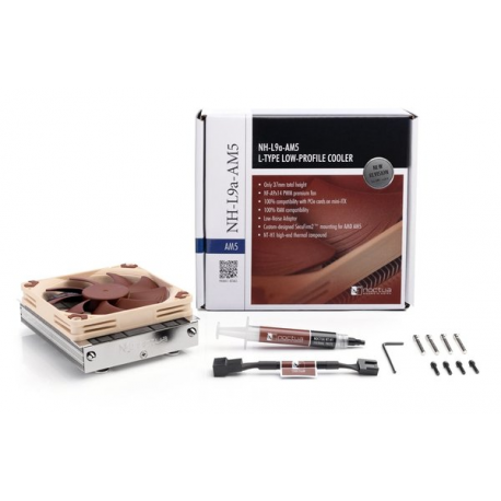Noctua NH-L9a-AM5 - Case fan - compact - low-profile - (for: AM5) - copper - 92 mm - 1