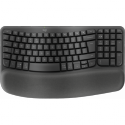 Logitech Wave Keys - Keyboard - wireless - 2.4 GHz, Bluetooth LE - QWERTY - US International - graphite
