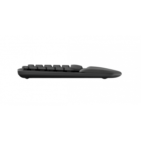 Logitech Wave Keys - Keyboard - wireless - 2.4 GHz, Bluetooth LE - QWERTY - US International - graphite - 3