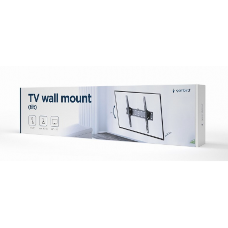 Gembird WM-55T-02 - Mounting kit (wall mount) - for LCD TV - steel - fine texture black - screen size: 32"-55" - 2
