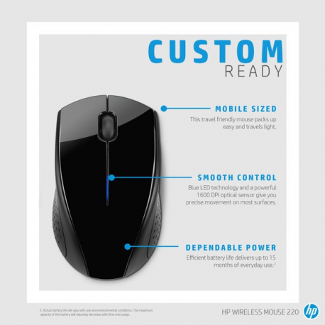 HP Wireless Mouse 220 - mouse - 1