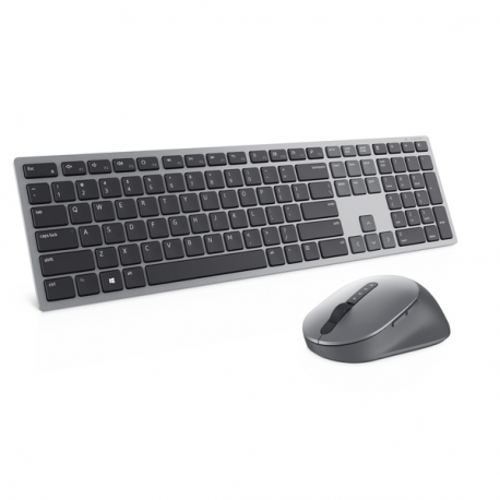 Dell Premier Multi-Device KM7321W - Keyboard and mouse set - wireless - 2.4 GHz, Bluetooth 5.0 - AZERTY - French - titan grey - for Precision 7560; XPS 13 9310, 15 9510 - 1