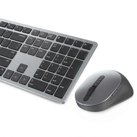 Dell Premier Multi-Device KM7321W - Keyboard and mouse set - wireless - 2.4 GHz, Bluetooth 5.0 - AZERTY - French - titan grey - for Precision 7560; XPS 13 9310, 15 9510 - 5