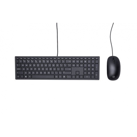 HP Pavilion 400 - Keyboard and mouse set - USB - English - jet black - for OMEN by HP Laptop 16; Victus by HP Laptop 16; Laptop 15, 17; Pavilion Plus Laptop 14 - 0