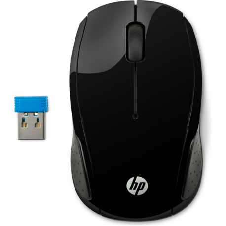 HP 200 - Mouse - right and left-handed - optical - wireless - 2.4 GHz - USB wireless receiver - for OMEN by HP Laptop 16, 17; Chromebook 14; Pavilion TP01; Pavilion x360 Laptop - 0