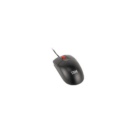 Lenovo - Mouse - optical - 3 buttons - wired - USB - stealth black - for ThinkCentre A50; A51; M50; M51; S50; S51; C100; N100; System x3650; x38XX - 1